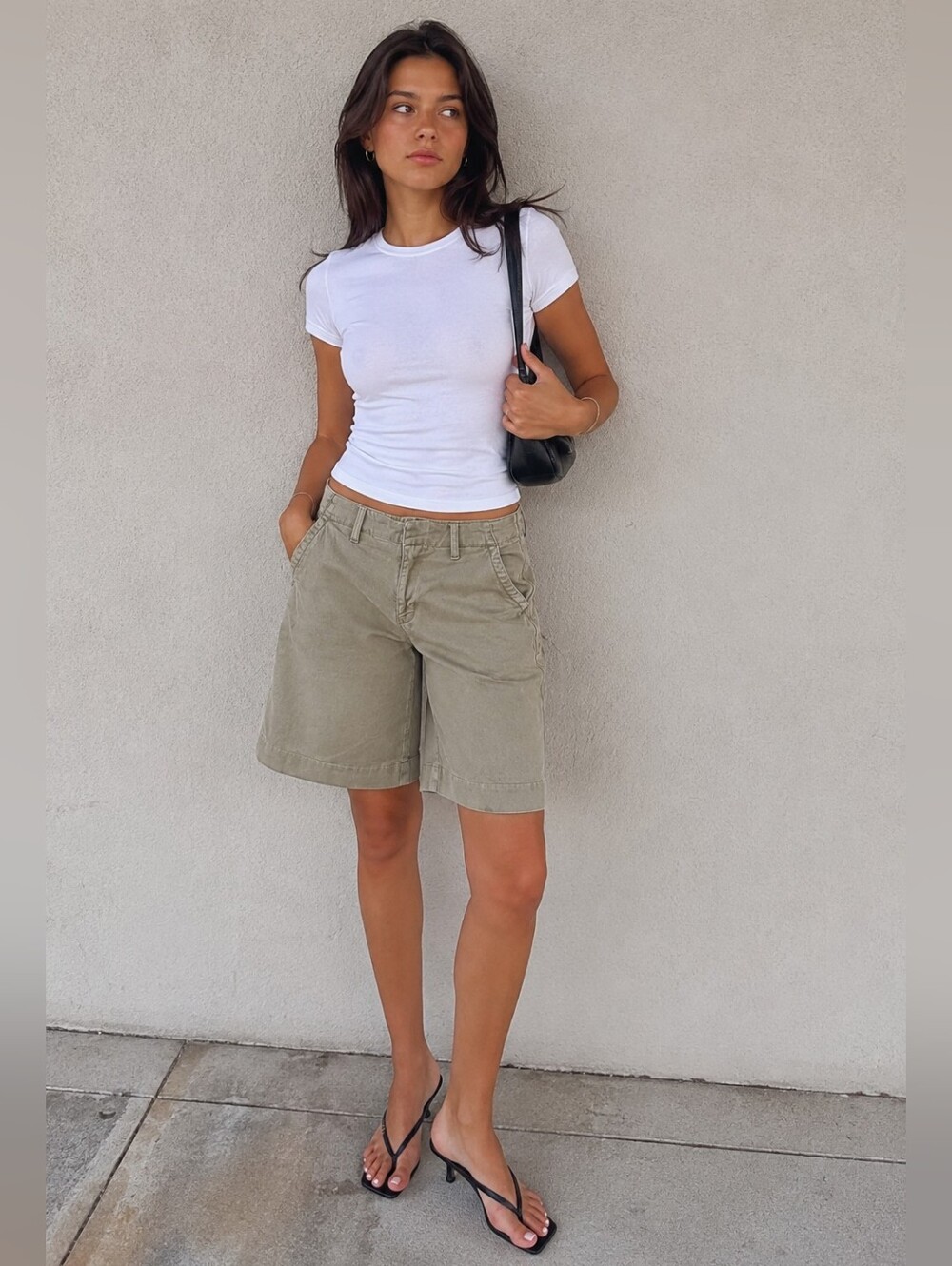 American Eagle Outfitters Olive Green Bermuda Shorts